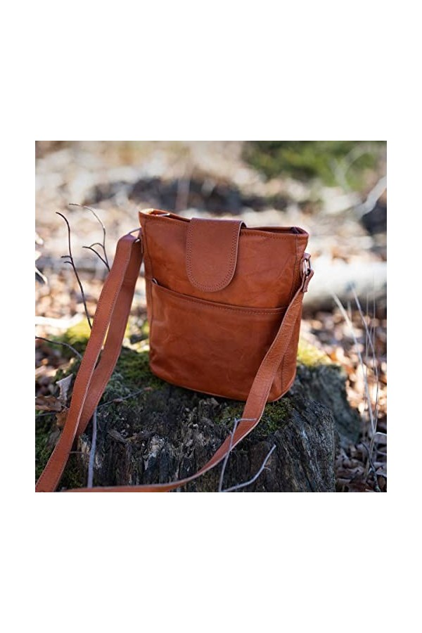 Gusti Jacqueline S Shopper Sac à main en cuir pour femme Marron