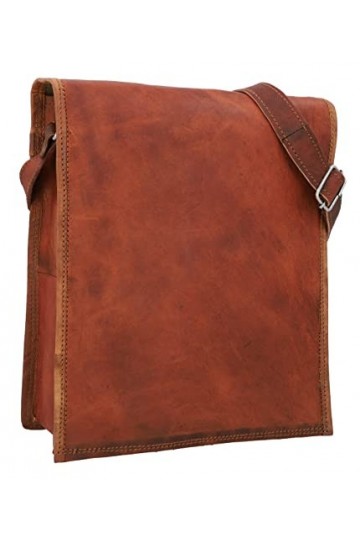Gusti Cuir nature - Sac à bandoulière „Finn Sacoche à bandoulière pratique vintage Taille Moyenne unisexe en cuir de chèvre M