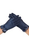 Gants en daim pour femme - Gants chauds en velours doux - Moufles épaisses - Gants dhiver