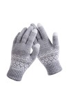Gants pour homme et impression créative dhiver chaud flocon de neige tendance et femme gants épais avec écran téléphone et m