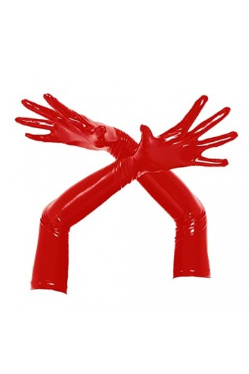 Aislor Gants Fille Femme Mariage Soirée Cocktail Fête Punk Gants Moufles Noir Cuir Gants de Bal Danse Spectacle Performance R