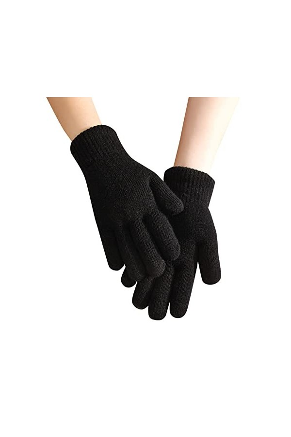NANGYANG Moufles Respirantes pour Femmes pour Le Sport Gants Chauds tricotés à Double épaisseur pour Femmes en Automne et en 