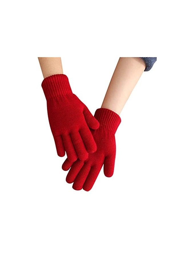 NANGYANG Moufles Respirantes pour Femmes pour Le Sport Gants Chauds tricotés à Double épaisseur pour Femmes en Automne et en 
