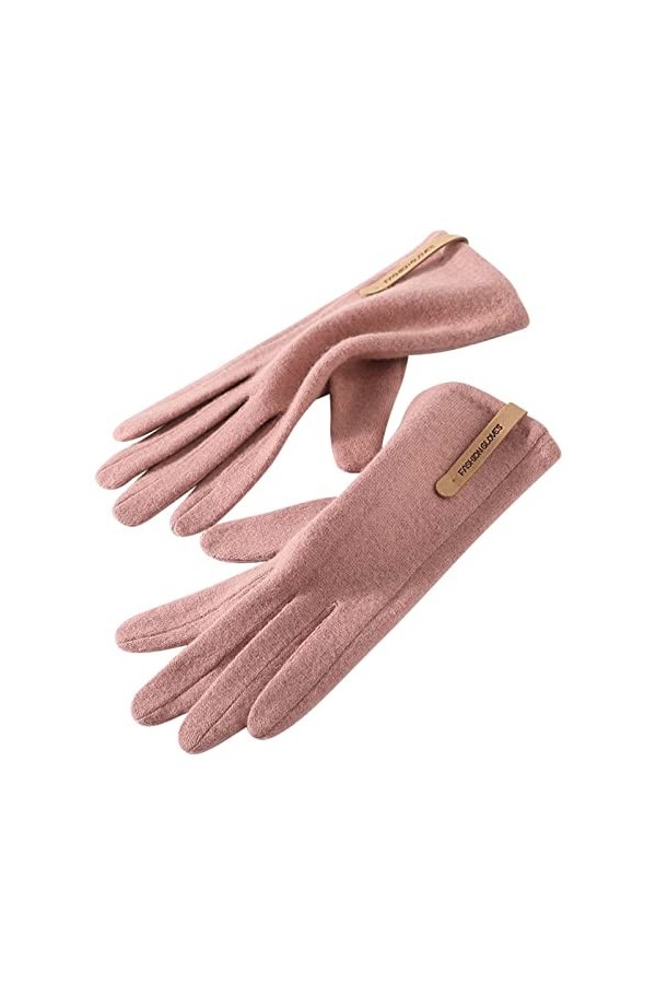 Gants tactiles classiques pour écran tactile dhiver pour femme - Gants tactiles pour écran tactile - Doublé chaud - Moufles 