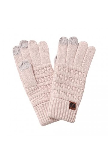 Gants mitaines dhiver pour femmes - Gants dhiver chauds doublés en polaire - Poignets élastiques - Gants dhiver pour femme