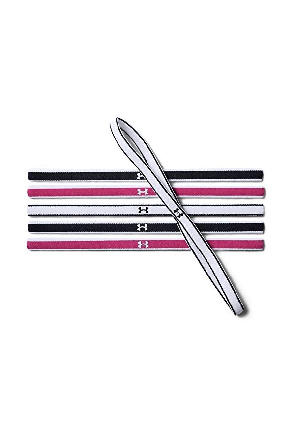 Under Armour Femme Bandeau cheveux élastique, Polyester, Noir, Taille unique