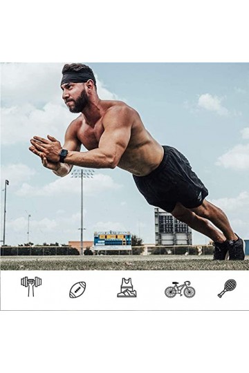 Bandeaux de Yoga, Headbands Élastique Sports Bandeau Cheveux, 4Pcs Bandeaux de Sport, Bandeau Élastique, Bandeau de Sueur,Ban