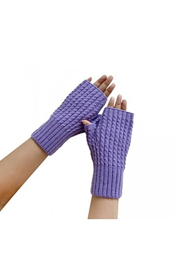 liangp Mitaines Tricotées Mitaines Tricotées Taille Unique Tricoté Poignet Hiver Automne Bras Filles Mitaines, h, taille uniq