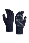 JIYAYUIX Gants thermiques dhiver unisexes avec poignée à deux doigts avec écran tactile chaud et épais gants en polaire méla