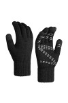 JIYAYUIX Gants thermiques dhiver unisexes avec poignée à deux doigts avec écran tactile chaud et épais gants en polaire méla