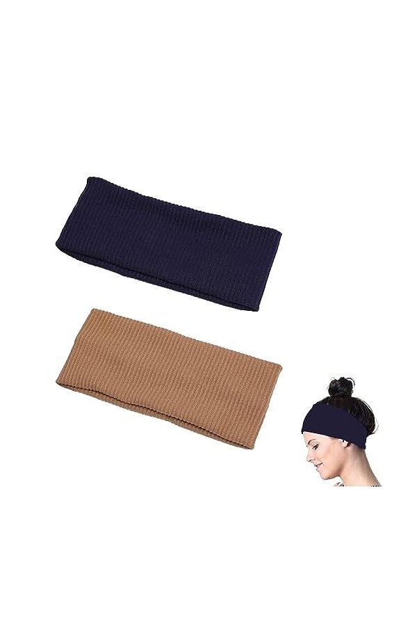 Bandeaux de Sport, Bandeaux de Cheveux Élastique Antidérapant, Bandeau Anti-Transpiration, Bandeaux De Coton De Yoga, pour Jo
