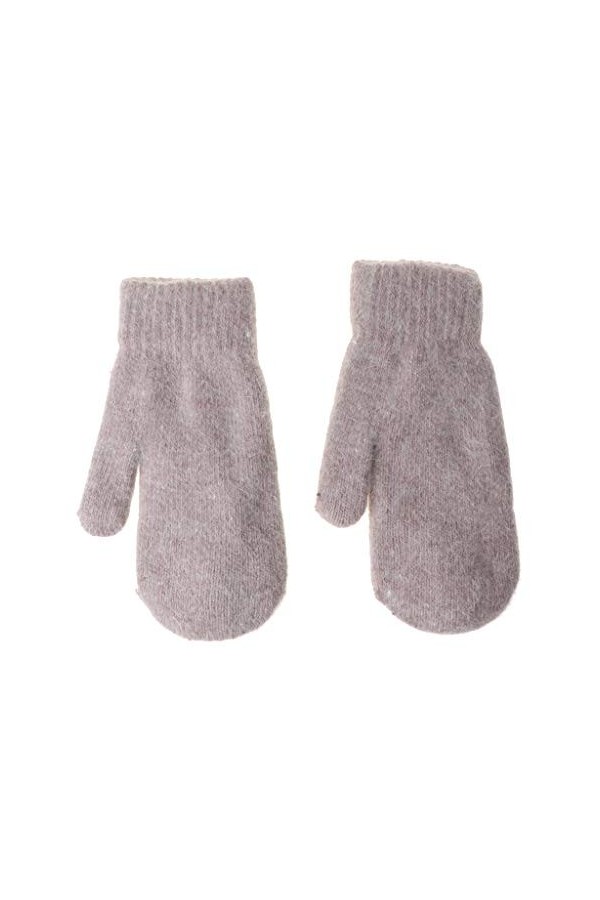 Gants dhiver double couche coupe-vent pour femme, couleur unie, pour temps froid, doublure en peluche épaisse, moufles trico