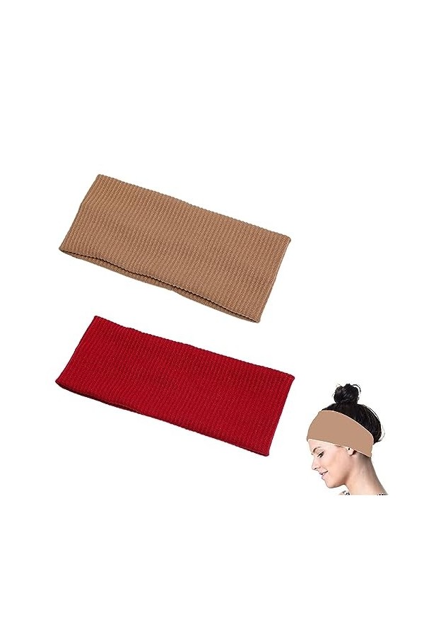 Bandeaux de Sport, Bandeaux de Cheveux Élastique Antidérapant, Bandeau Anti-Transpiration, Bandeaux De Coton De Yoga, pour Jo