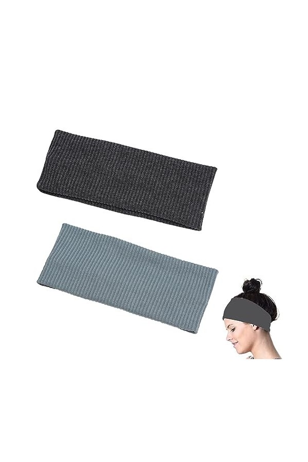 Bandeaux de Sport, Bandeaux de Cheveux Élastique Antidérapant, Bandeau Anti-Transpiration, Bandeaux De Coton De Yoga, pour Jo