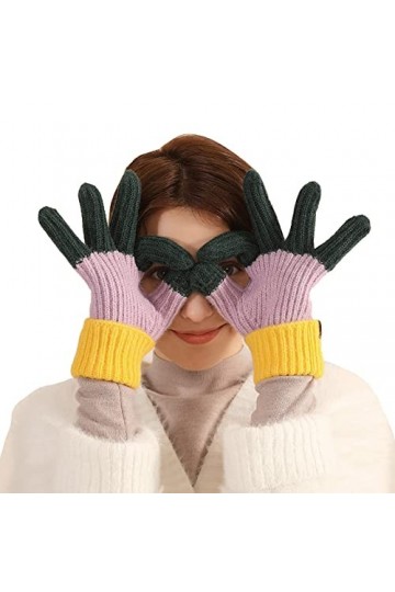 Gants dhiver chauds en peluche brodée avec bonhomme de neige pour femme Caractéristiques : Moufles isolées par temps froid, 