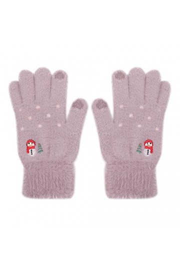 Gants dautomne et dhiver pour femme en daim chaud écran cyclisme mignon épais gants détudiant mode dhiver femme garde au 