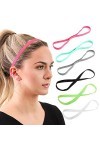 Bandeaux de Sport, Bandeaux de Cheveux Élastique Antidérapant, Bandeau Anti-Transpiration, pour Jogging Football Faire Exerci