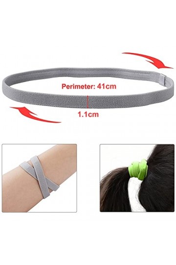 Bandeaux de Sport, Bandeaux de Cheveux Élastique Antidérapant, Bandeau Anti-Transpiration, pour Jogging Football Faire Exerci