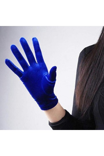 Hiver Femmes Mince Court Opéra Élastique Cygne Velours Gants De Soirée Sexy Or Velours Léopard Chaud Cyclisme Conduite Mitain