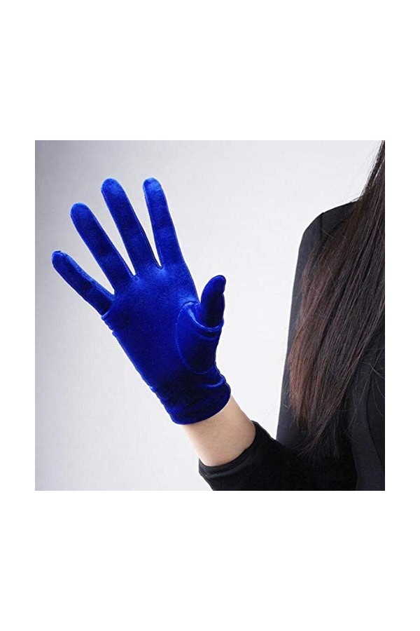 Hiver Femmes Mince Court Opéra Élastique Cygne Velours Gants De Soirée Sexy Or Velours Léopard Chaud Cyclisme Conduite Mitain