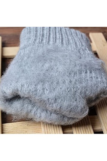 Gants dhiver chauds en tricot pour écran tactile pour femme, Noir , taille unique