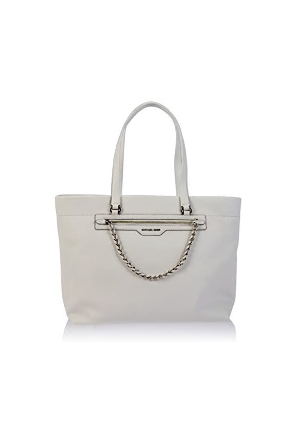Michael Kors Elliot LG TZ Tote, Bag Women, White, Taille Unique