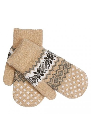 Gants de Laine Tricotés Dhiver pour Femmes de Mode Gant de Moufle Chaud Dhiver pour Femmes Mitaines Plus Chaudes en Polaire
