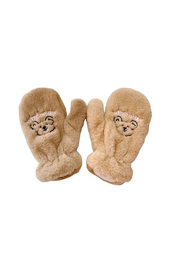 Fiauli 1 paire de moufles pour femme résistantes au froid et au vent - Blanc