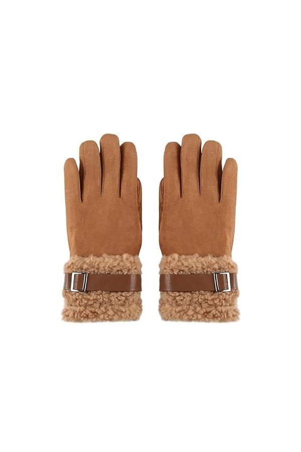 YANFJHV Femmes Décontracté Bonhomme de Neige Brodé -Gants chauds dhiver à doigts complets- Caractéristiques : Gants pour fem