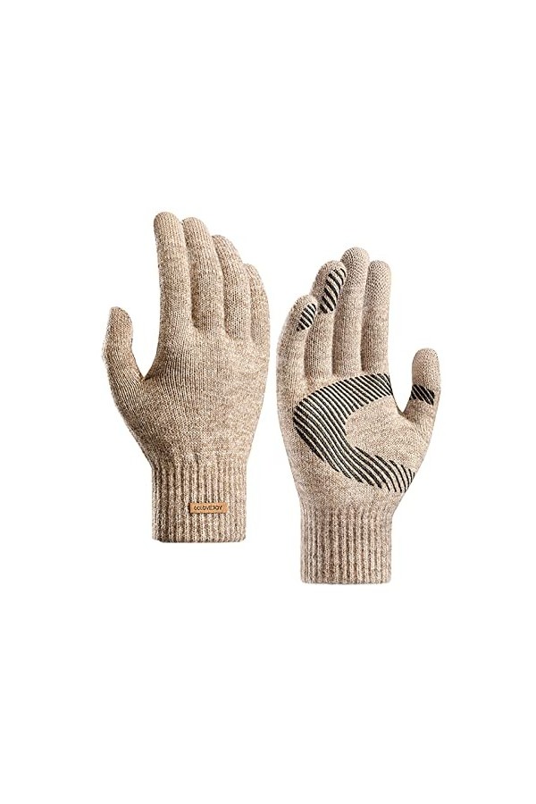 Gants dhiver en tricot - Gants dhiver sans doigts - Gants tricotés - Gants en tricot extensible - Chaud - Unisexe - Pour fe