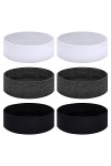 URAQT Bandeaux de Sport, 6PCS Bandeau Cheveux Femme, Headbands Élastique, Bandeaux de Yoga, Bandeaux de Course Accessoires de