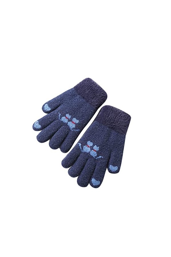 Gants Dessin animé Hiver Doigt Plein Gants tricotés garçons Polaire Filles Enfants Mitaines Chaud Enfants bébé Gants de Ski G