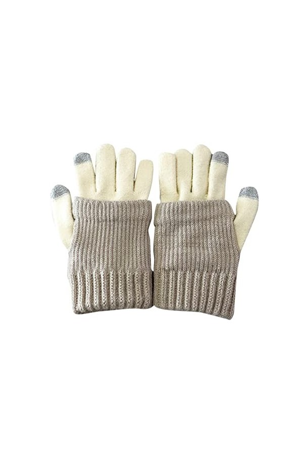 Mitaines Demi-Doigts Femme Noir Gants Cosplay Bras Manchettes Extensible Tricot Gants Hiver Automne Unisexe pour Moufles, kak