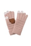 YANFJHV Gants dhiver pour femme - Gants chauds doublés en polaire - Poignets élastiques - Bonnet dhiver avec gants bleu ma