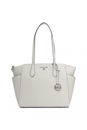 Michael Kors Marilyn MD TZ Tote, Bag Women, Vanilla/Acorn, 24,77 x 13,02 x 11,43