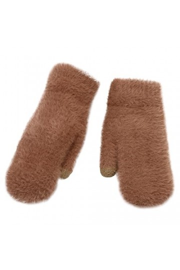 Generisch Mitaines pour femme Mitaines en vison Mitaines dhiver Japonaises et sud-coréennes avec polaire épaissie Moufles éc