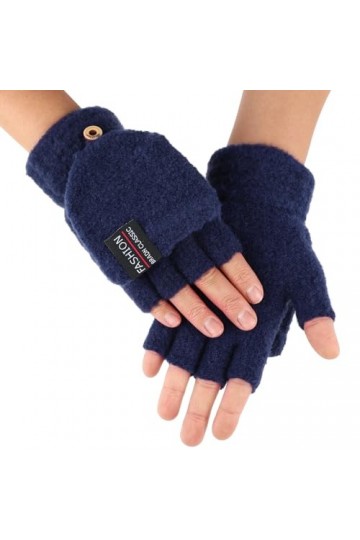DSLSQD Mitaines pour homme et femme – Gants dhiver chauds en tricot de laine avec housse – Mitaines convertibles pour écran 