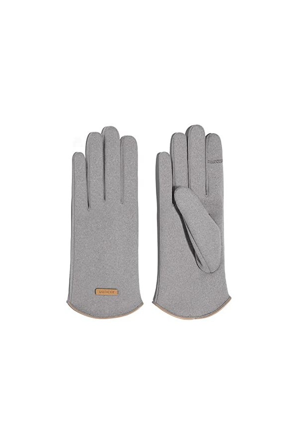 GIVBRO Gants dhiver pour écran tactile - Gants thermiques doublés pour femme - Gants épais pour cyclisme, sports de plein ai