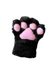Felenny 1 paire de mitaines en fausse fourrure pour femmes et filles en peluche avec pattes de chat pour cosplay, gris, taill