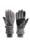 Moufles avec cordon, gants coupe-vent, gants à 3 doigts, ensemble de gants pour homme, gants marron, gants lumineux, gants en
