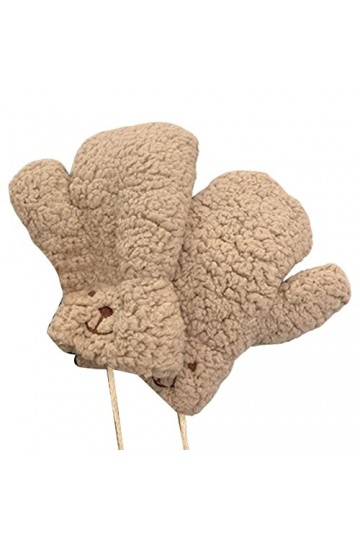 Tuelaly 1 paire de gants pour femme résistants au froid pour léquitation, le ski, les ours moufles durables kaki