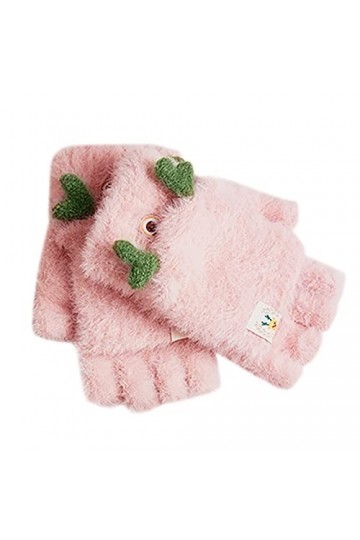 KhG406 Gants dhiver pour femme Rose Taille unique, rose, Taille Unique