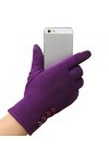 MAPPE Mode Femmes Gants dhiver Femme Dames Filles Gant De Coton en Plein Air Chaud Plein Doigt Gants Yw, Violet, Chine