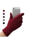 MAPPE Mode Femmes Gants dhiver Femme Dames Filles Gant De Coton en Plein Air Chaud Plein Doigt Gants Yw, Violet, Chine