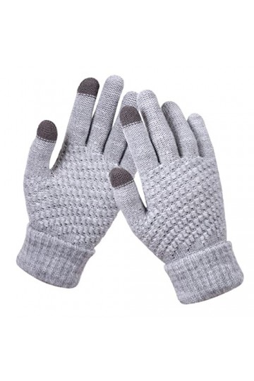 Impression créative pour femme avec écran mobile épais et adulte téléphone chaud dhiver tricoté et à la mode et gants pour h