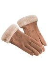 Gants dhiver chauds pour écran tactile pour femme - Coupe-vent - En polaire - Élégants moufles - - Taille unique