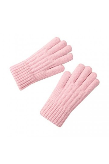 DondPO Gants Hiver Femme, Velo Coupe-Vent Stretch Gants Chauds Mitaines Tricotées Hiver Chaud Epais Gants Tricoté Gants en Tr
