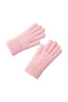 DondPO Gants Hiver Femme, Velo Coupe-Vent Stretch Gants Chauds Mitaines Tricotées Hiver Chaud Epais Gants Tricoté Gants en Tr