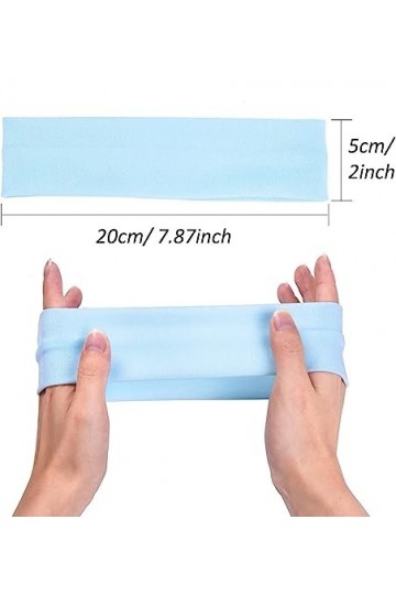 DERAYEE 12pcs Bandeau de Sport,Bandeau Transpiration Coloré Bandeau Cheveux pour Jogging,Yoga,Vélo,Fitness