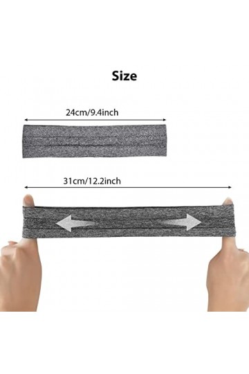 2 Pièces Bandeau Sport Cheveux, Bandeaux de Yoga, Bandeau Cheveux Fitness Antidérapante, Bandeau Cheveux Anti Transpiration p